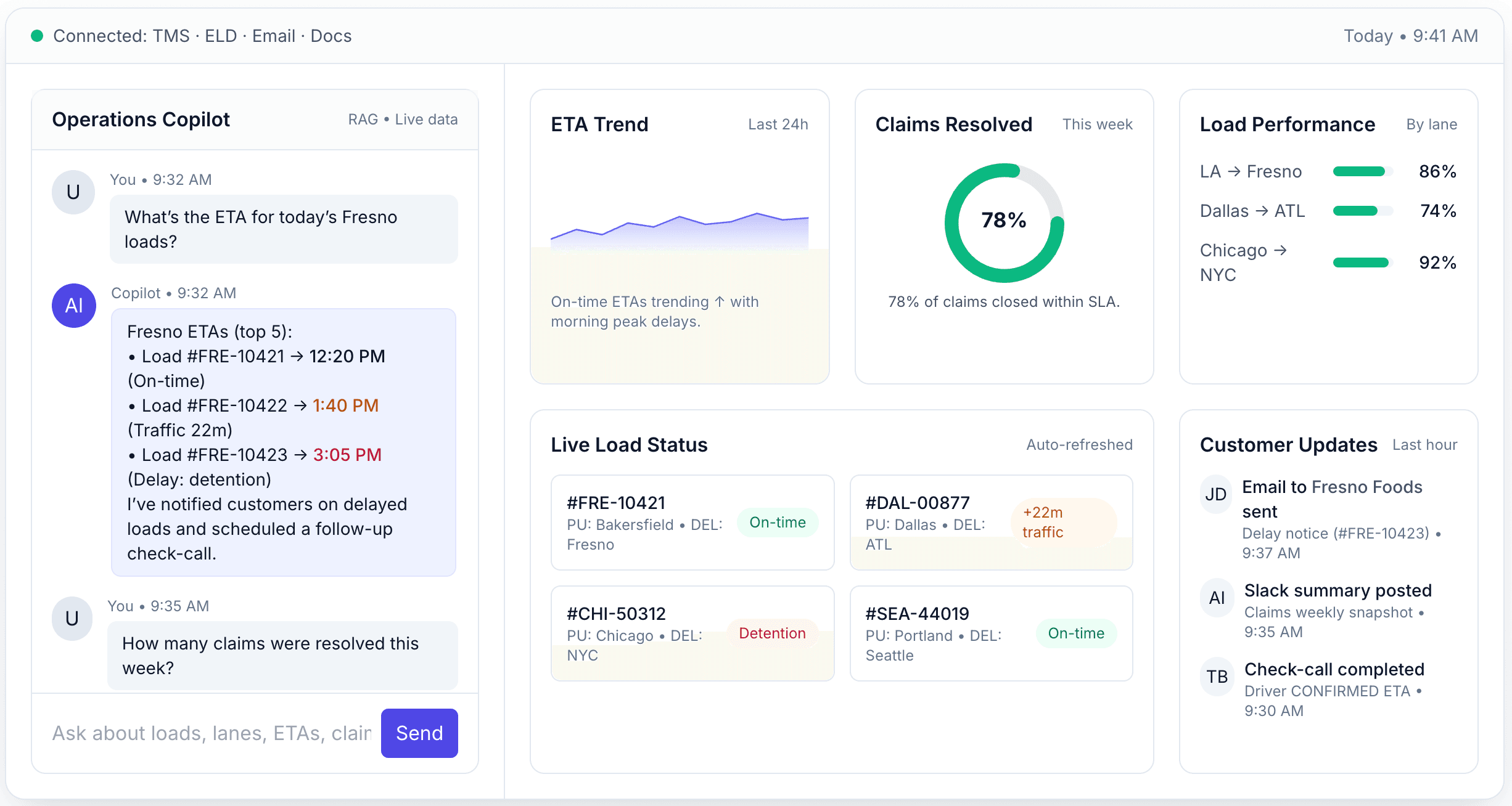 Operations Copilot – RAG Chat Assistant preview